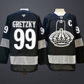 Men’s Los Angeles Kings #99 Wayne Gretzky Black With C Patch Alternate Stitched Hockey Jersey