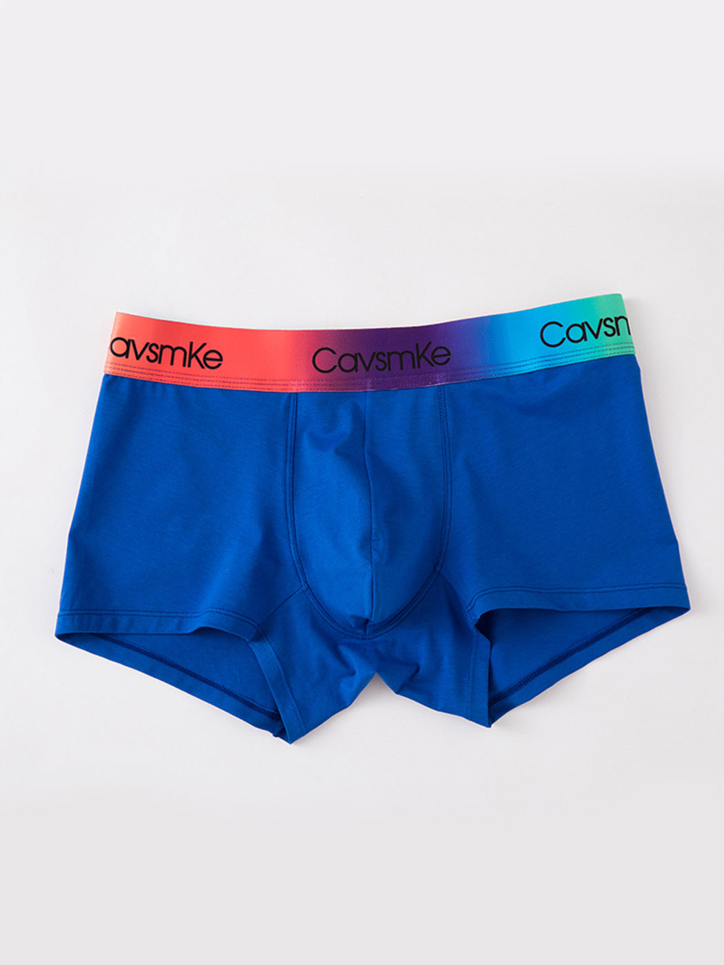 2 Pack Men's Cotton Sexy Antibacterial Rainbow Waistband Trunks