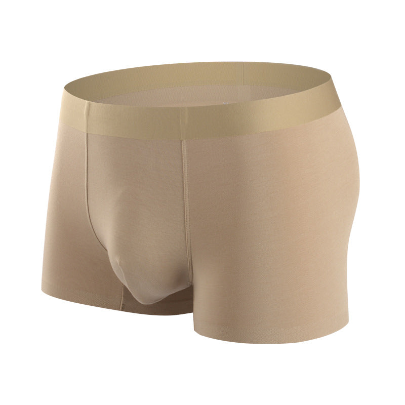 Comfy Plain Modal Boxer Briefs Cozy Underwear for Men