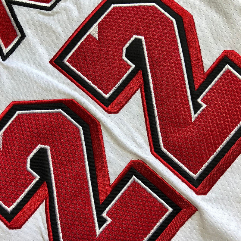Men’s Miami Heat #22 Butler White/Red Jersey