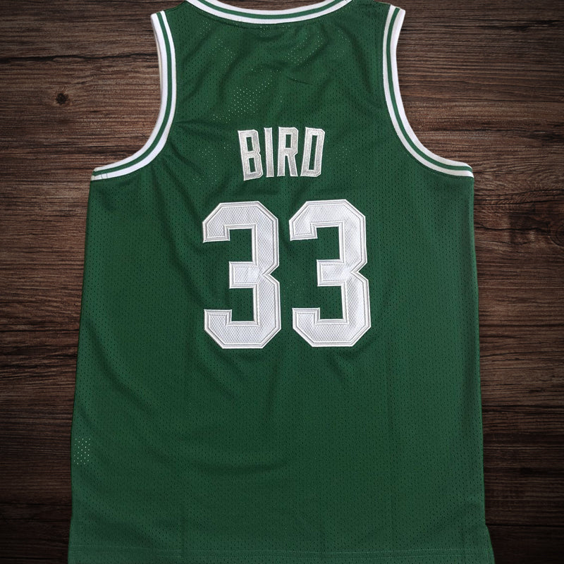 Men’s Boston Celtics 1985-86 #33 Larry Bird Jersey Green All Stitched