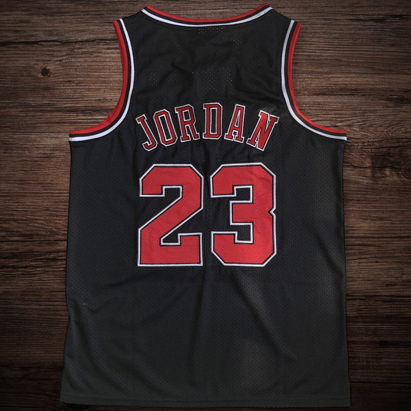 Men’s Chicago Bulls 1997-98 Finals #23 Michael Jordan Jersey Black