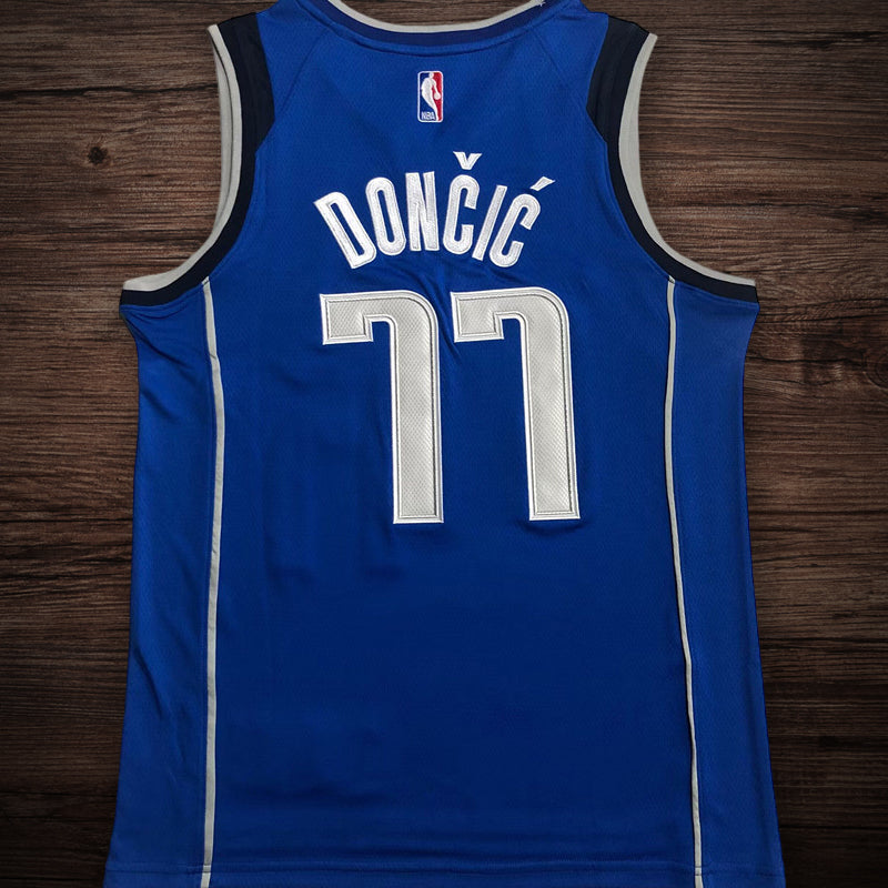 Men’s Dallas Mavericks #77 Doncic Jersey in blue