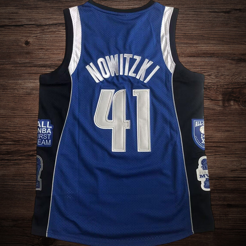 Men’s Dallas Mavericks 1998/2019 Hall of Fame #41 Nowitzki Jersey