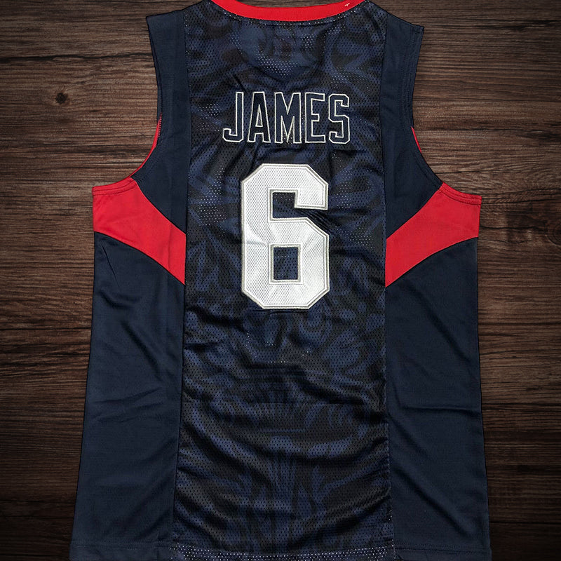 Men’s Authentic LeBron James USA Basketball 2008 Olympics Jersey Redeem Team