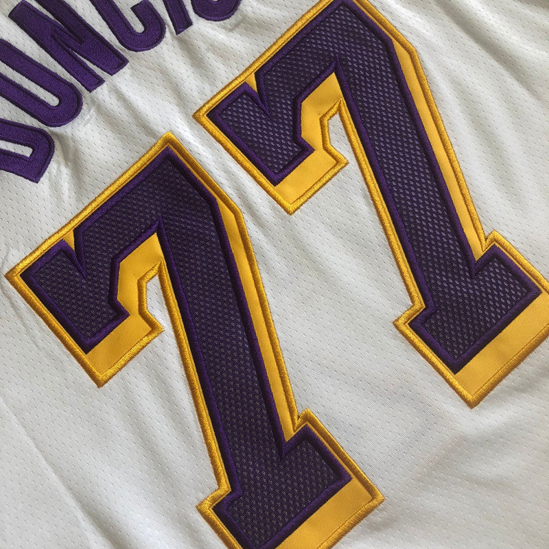 Men’s Los Angeles Lakers #77 Doncic White Jersey