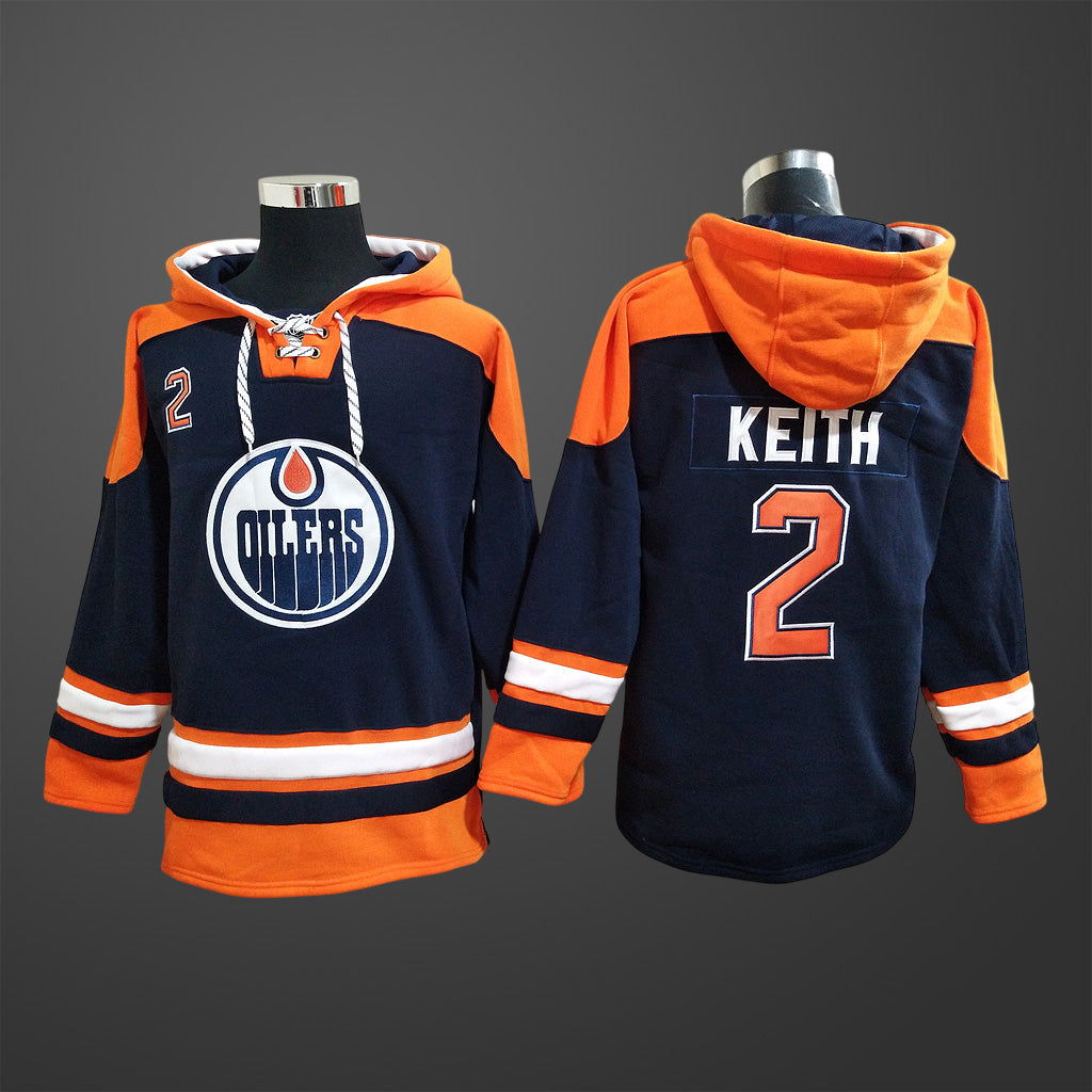 Men’s Edmonton Oilers #2 KEITH All Stitched Hoodie