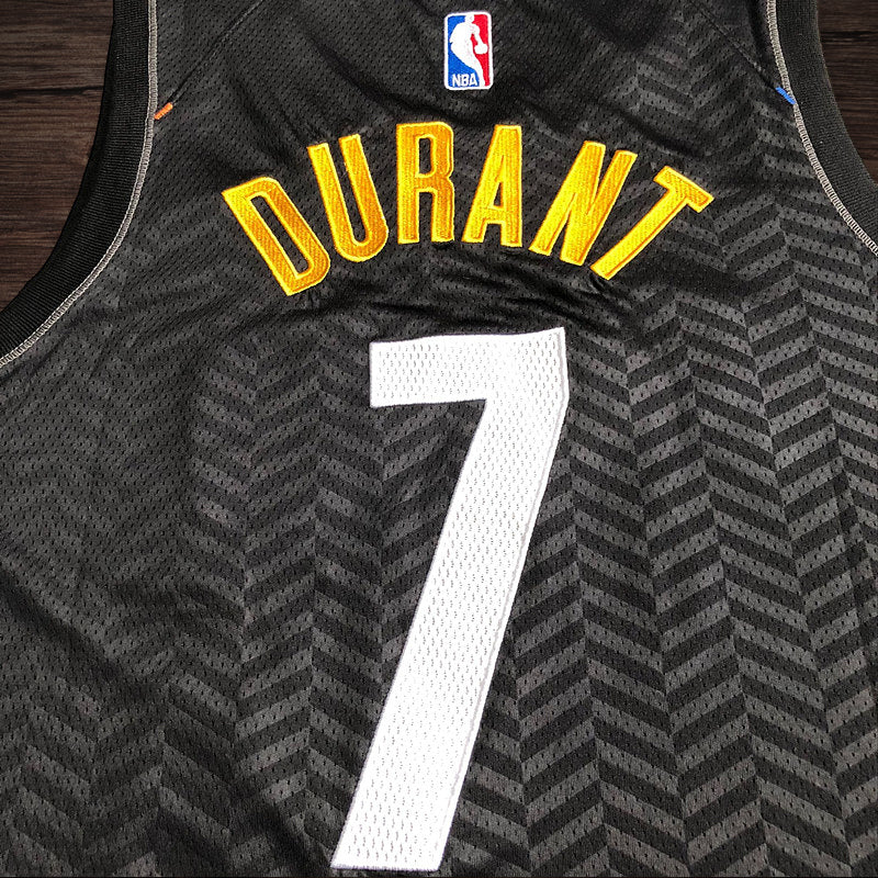Men’s Brooklyn Nets City Edition #7 Durant Jersey Black