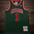 Men’s Chicago Bulls 2008-09 #1 Derrick Rose Green Jersey