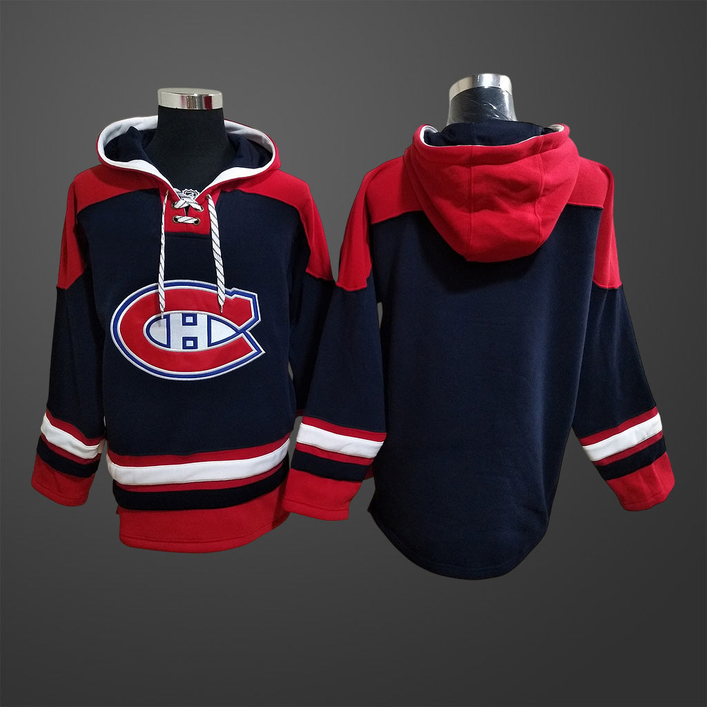 Men’s Montreal Canadiens Team Blank  All Stitched Hoodie