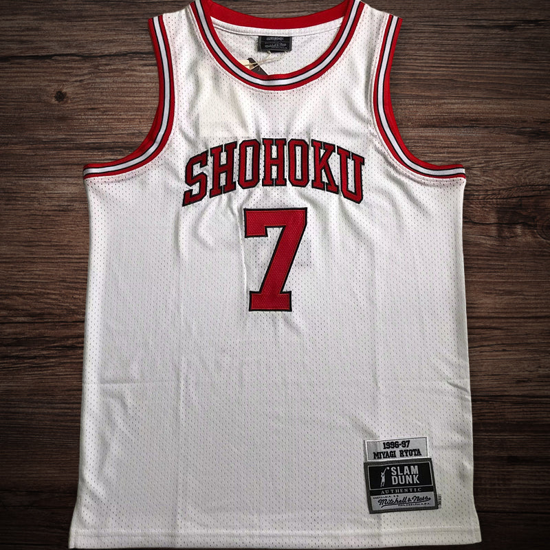 Men’s 1996-97 Slam Dunk Shohoku #7 white jersey