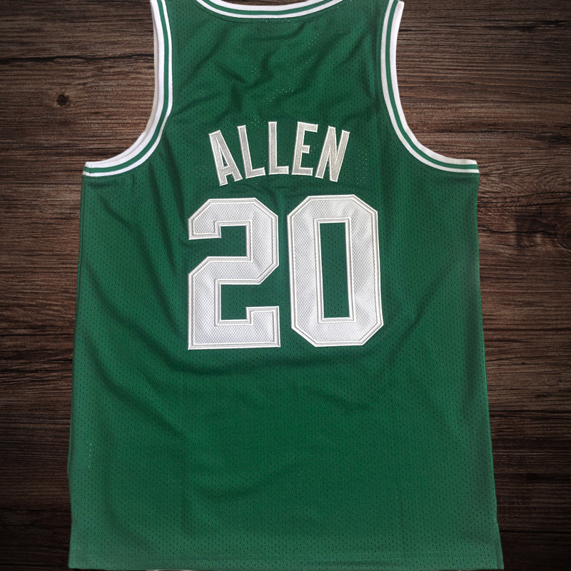 Men’s Boston Celtics 1996-97 #20 Ray Allen Jersey Green All Stitched