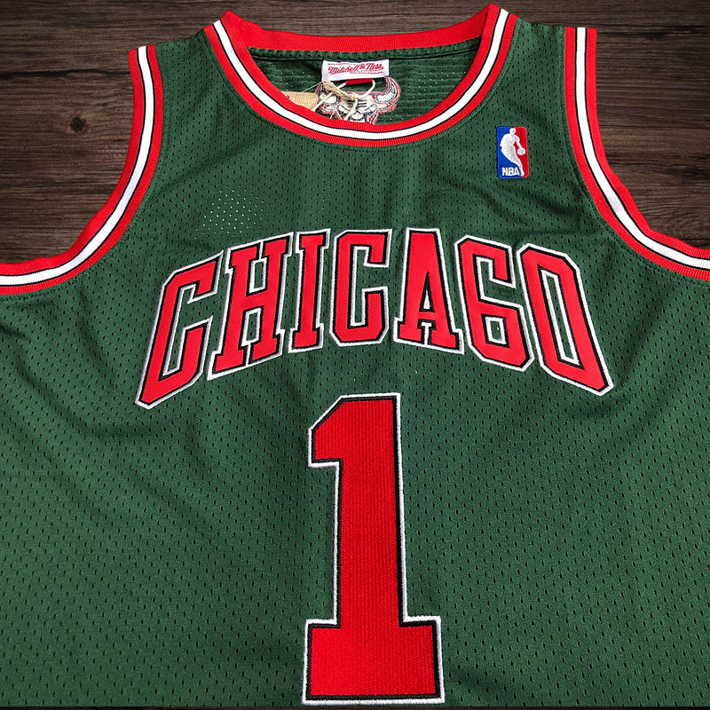 Men’s Chicago Bulls 2008-09 #1 Derrick Rose Green Jersey
