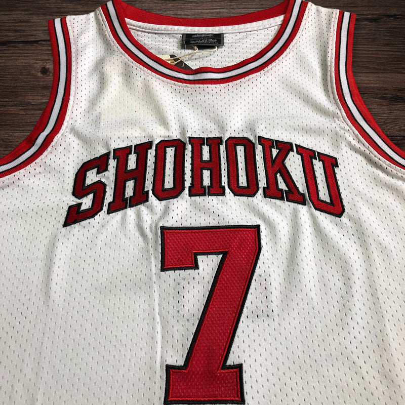 Men’s 1996-97 Slam Dunk Shohoku #7 white jersey