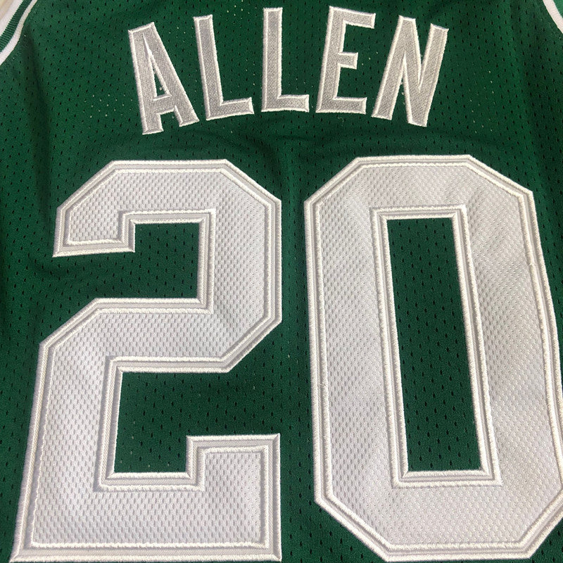 Men’s Boston Celtics 1996-97 #20 Ray Allen Jersey Green All Stitched