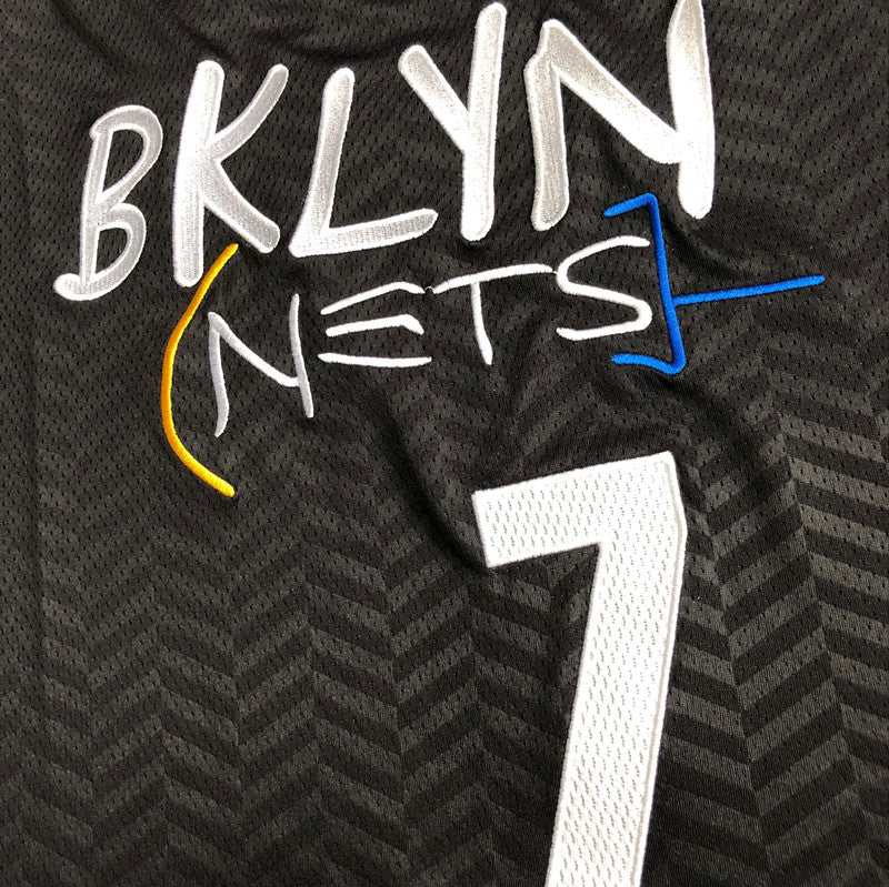 Men’s Brooklyn Nets City Edition #7 Durant Jersey Black