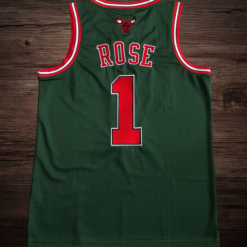 Men’s Chicago Bulls 2008-09 #1 Derrick Rose Green Jersey