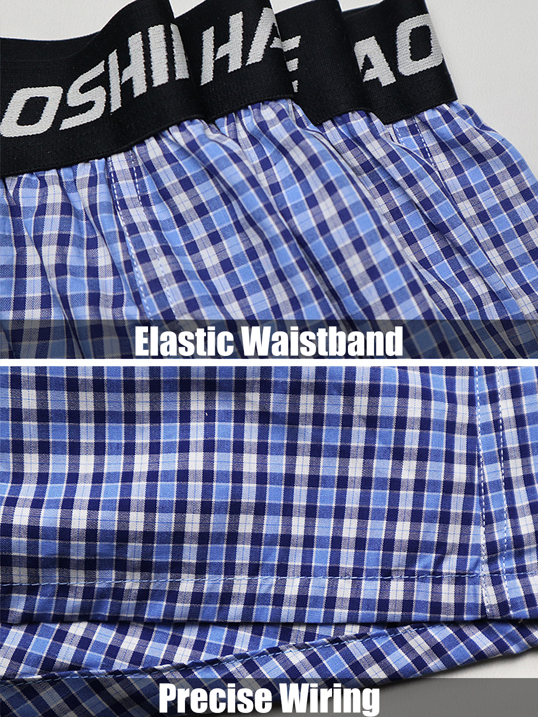 Men's 100% Cotton Boxers With Button Fly