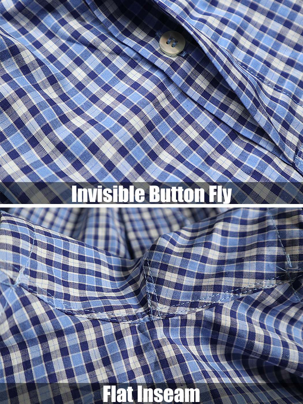 Men's 100% Cotton Boxers With Button Fly