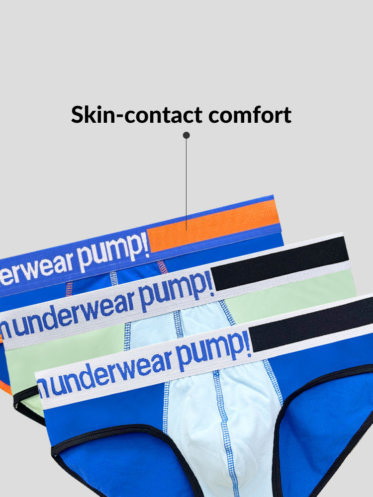 2 Pack Men's Middle-Rise Cotton Sexy Briefs