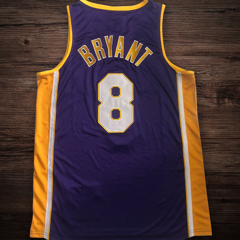 Men’s Lakers 2001-02 #8 Kobe Bryant Purple Jersey