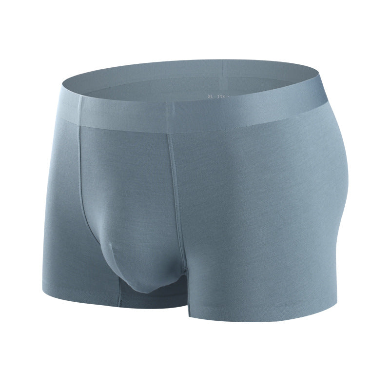 Comfy Plain Modal Boxer Briefs Cozy Underwear for Men