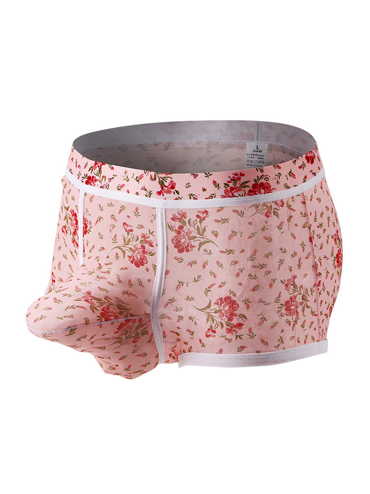 2-pack Men's Mesh Elephant Nose Transparent Boxer Briefs