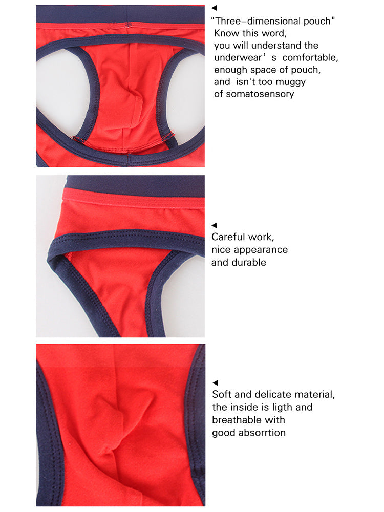 3 Pack Men's Low-Rise Open-Back Sexy Jockstraps