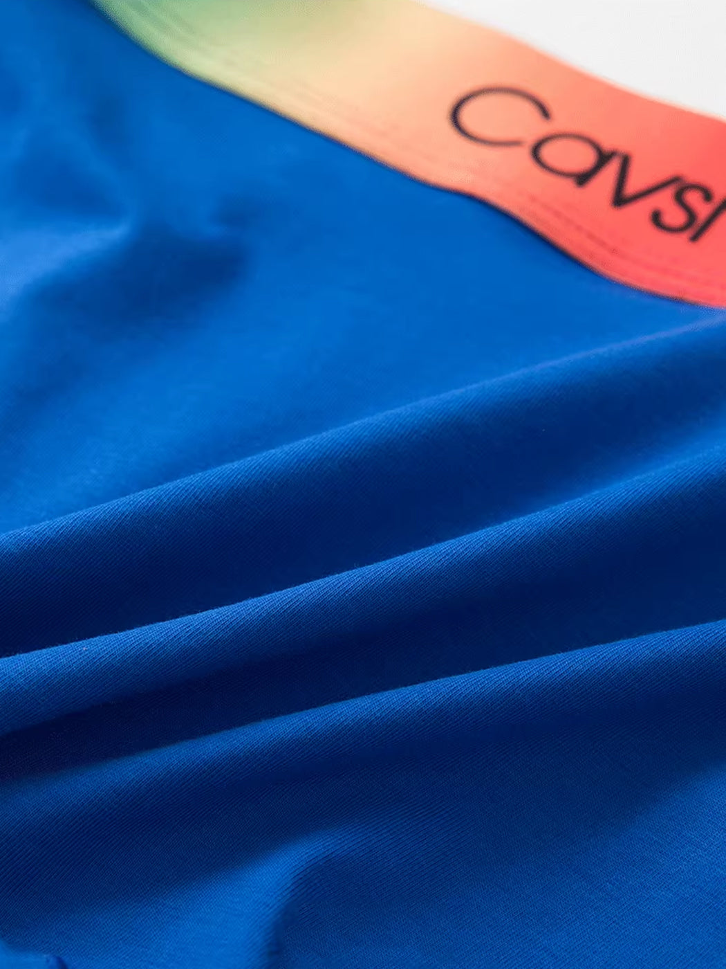 2 Pack Men's Cotton Sexy Antibacterial Rainbow Waistband Trunks