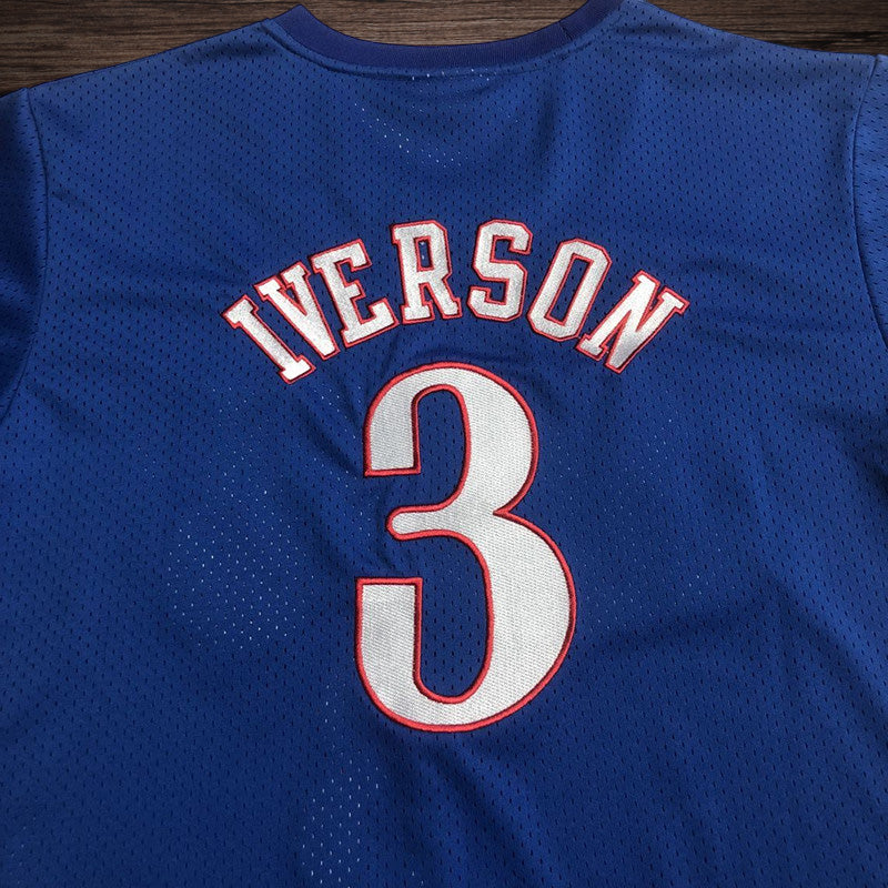 Men’s Philadelphia 76ers #3 IVERSON Short Sleeve Jersey