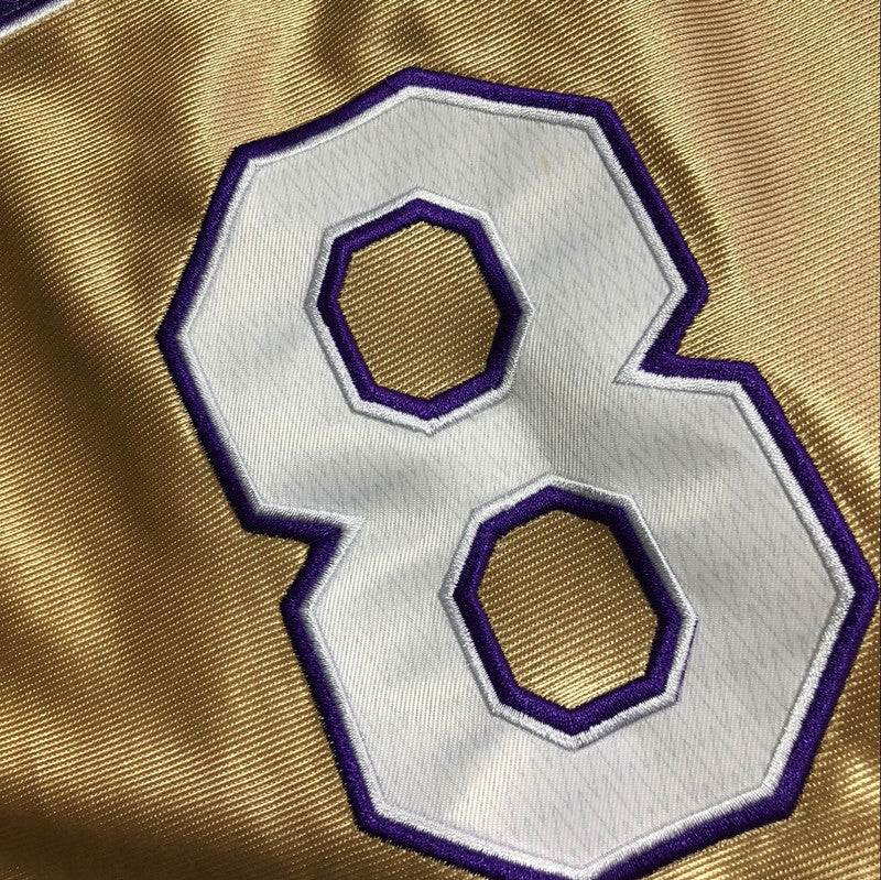Men’s Los Angeles Lakers 1996-2016 Hall of Fame #8 Kobe Bryant Jersey Gold