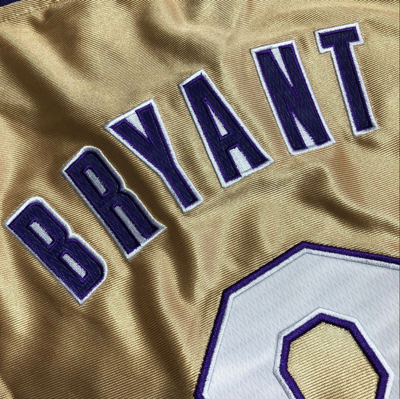 Men’s Los Angeles Lakers 1996-2016 Hall of Fame #8 Kobe Bryant Jersey Gold