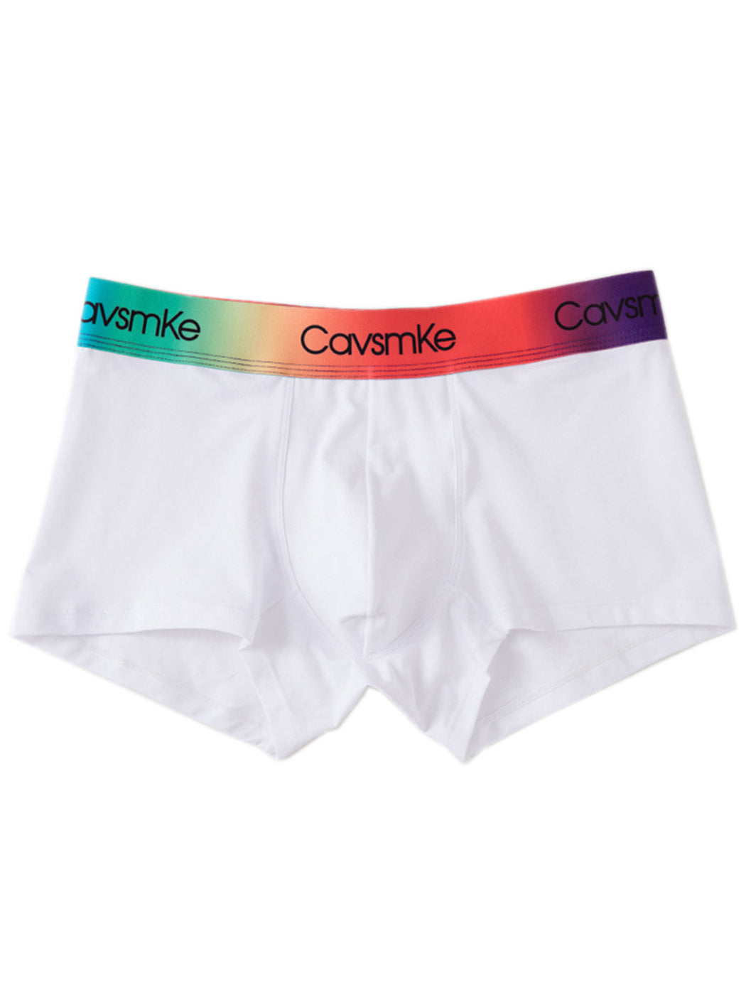2 Pack Men's Cotton Sexy Antibacterial Rainbow Waistband Trunks