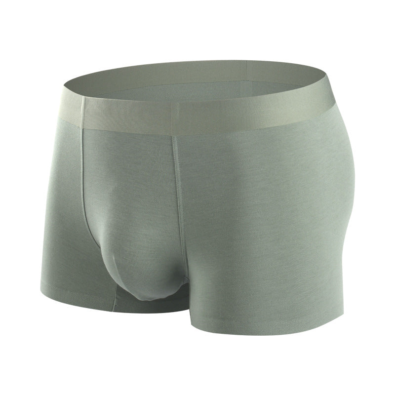 Comfy Plain Modal Boxer Briefs Cozy Underwear for Men
