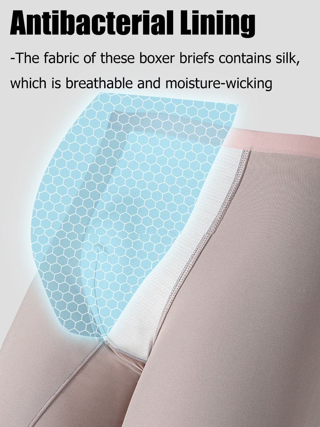 2 Pack Men's Active Flyless Boxer Briefs