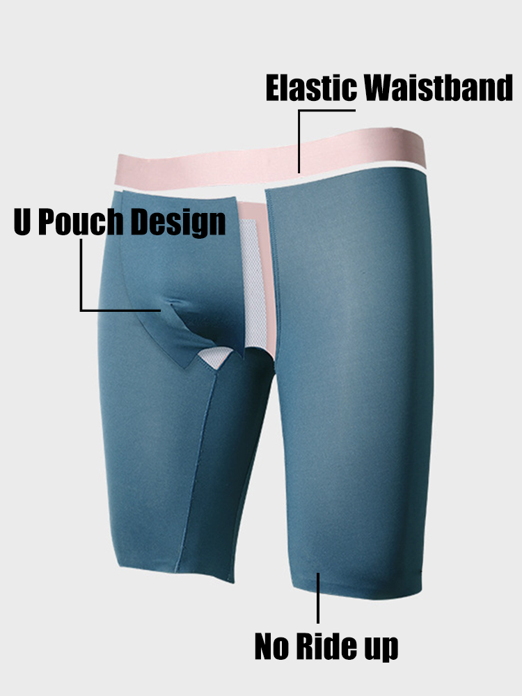 2 Pack Men's Active Flyless Boxer Briefs