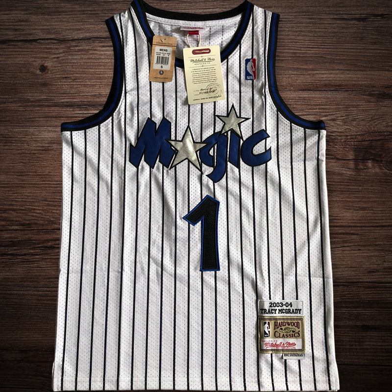 Men’s Orlando Magic2003-04  #1 Tracy McGrady Jersey White
