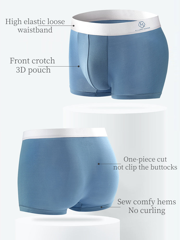 3 Pack Men's Traceless Breathable Modal Trunks