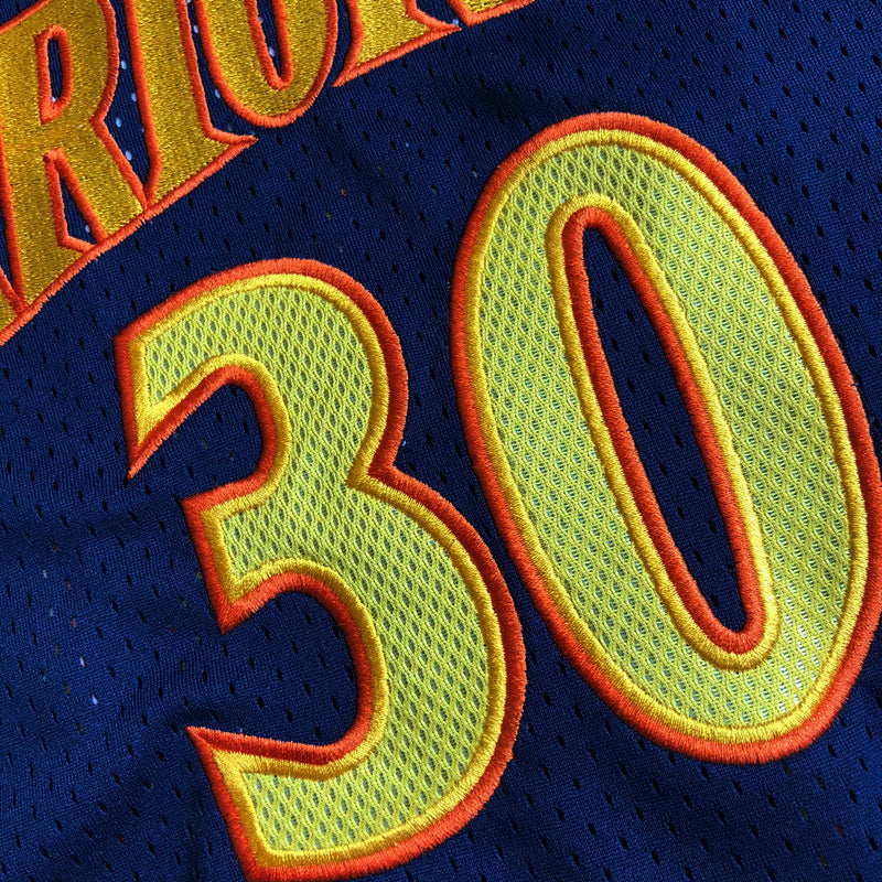 Men’s Golden State Warriors 2009-10 #30 Stephen Curry Jersey in Navy