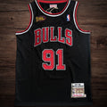 Men’s Chicago Bulls 1997-98 Finals #91 Dennis Rodman Jersey Black