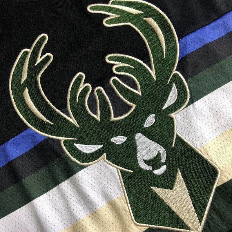 Men’s Milwaukee Bucks #34 Antetokounmpo black jersey