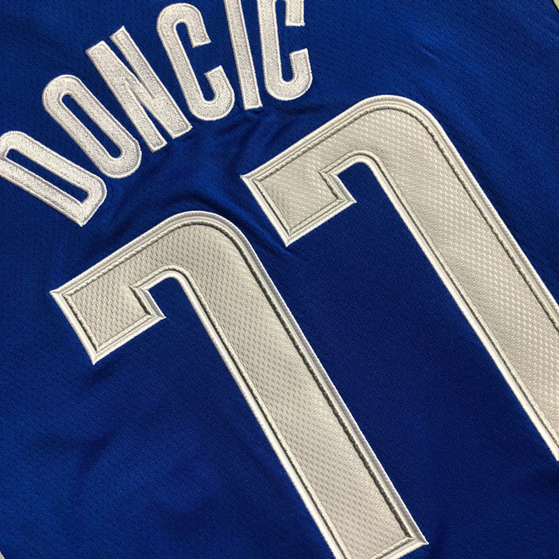 Men’s Dallas Mavericks #77 Doncic Jersey in blue