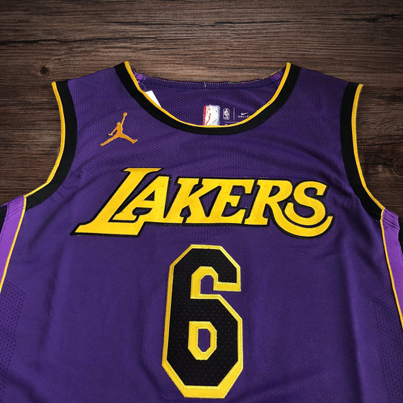Men’s Los Angeles Lakers 2023 #6 Lebron James Player Edition Purple Jersey