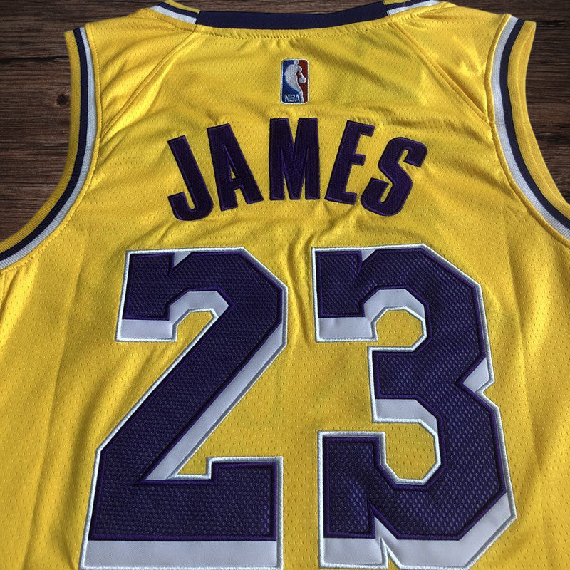 Men’s Los Angeles Lakers #23 James Yellow Jersey
