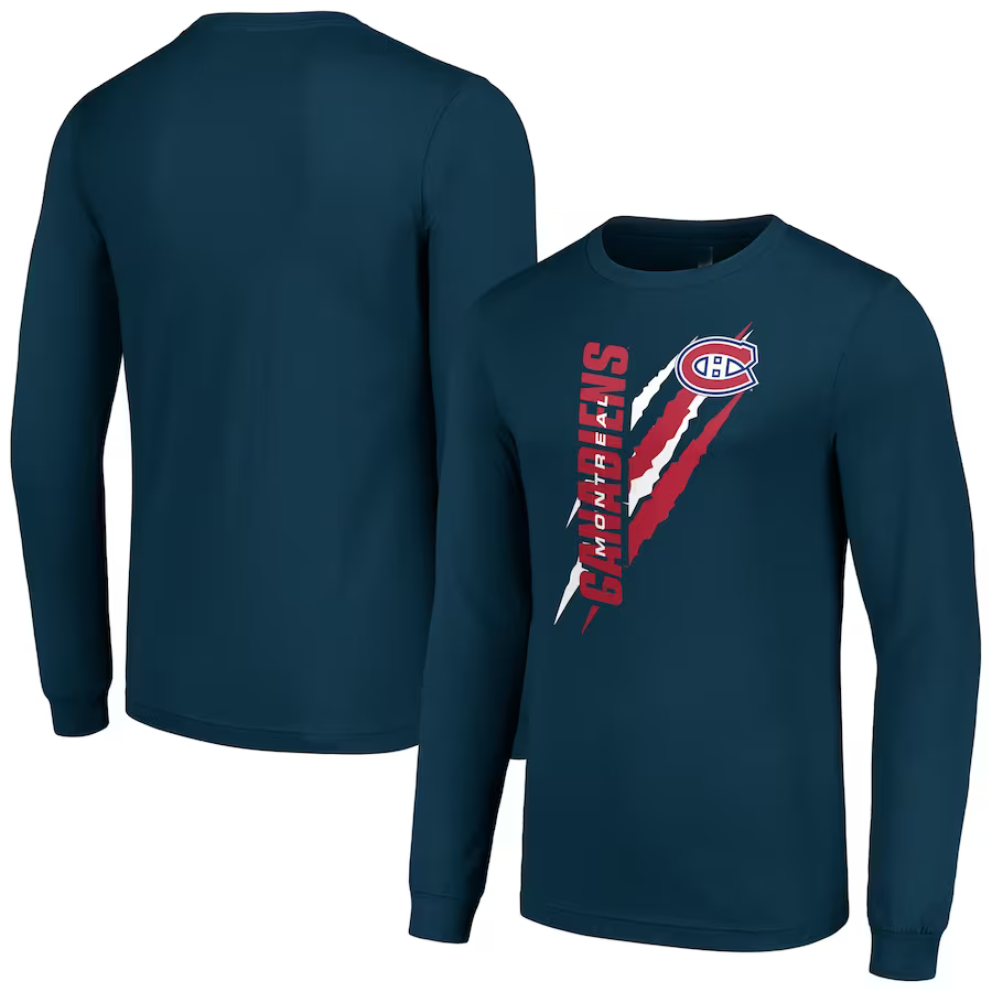 Men’s Montreal Canadiens Navy Blue printed T-shirt