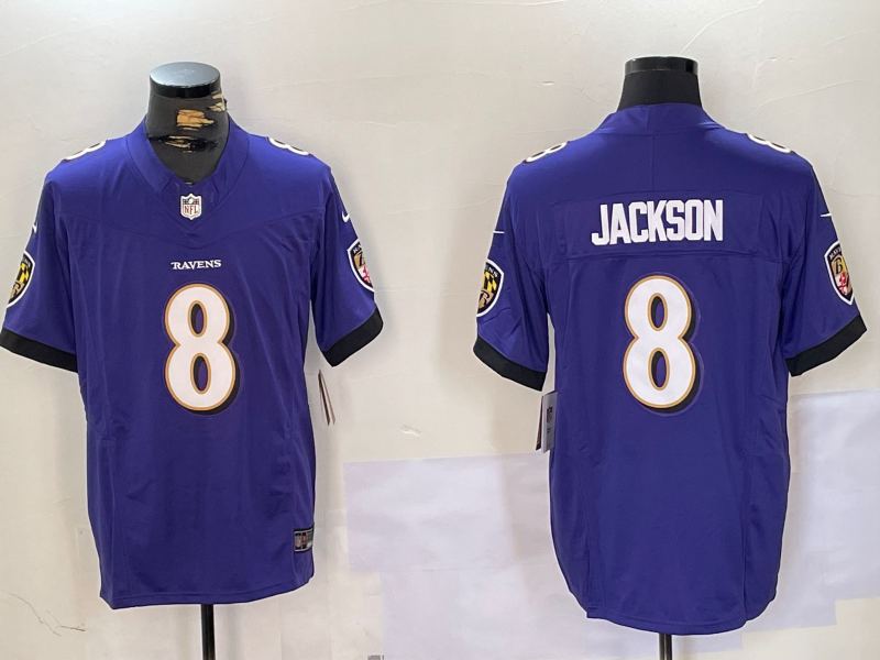 Men’s Baltimore Ravens Lamar Jackson #8 Purple Jersey