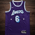 Men’s Los Angeles Lakers 75th anniversary #6 James Jersey