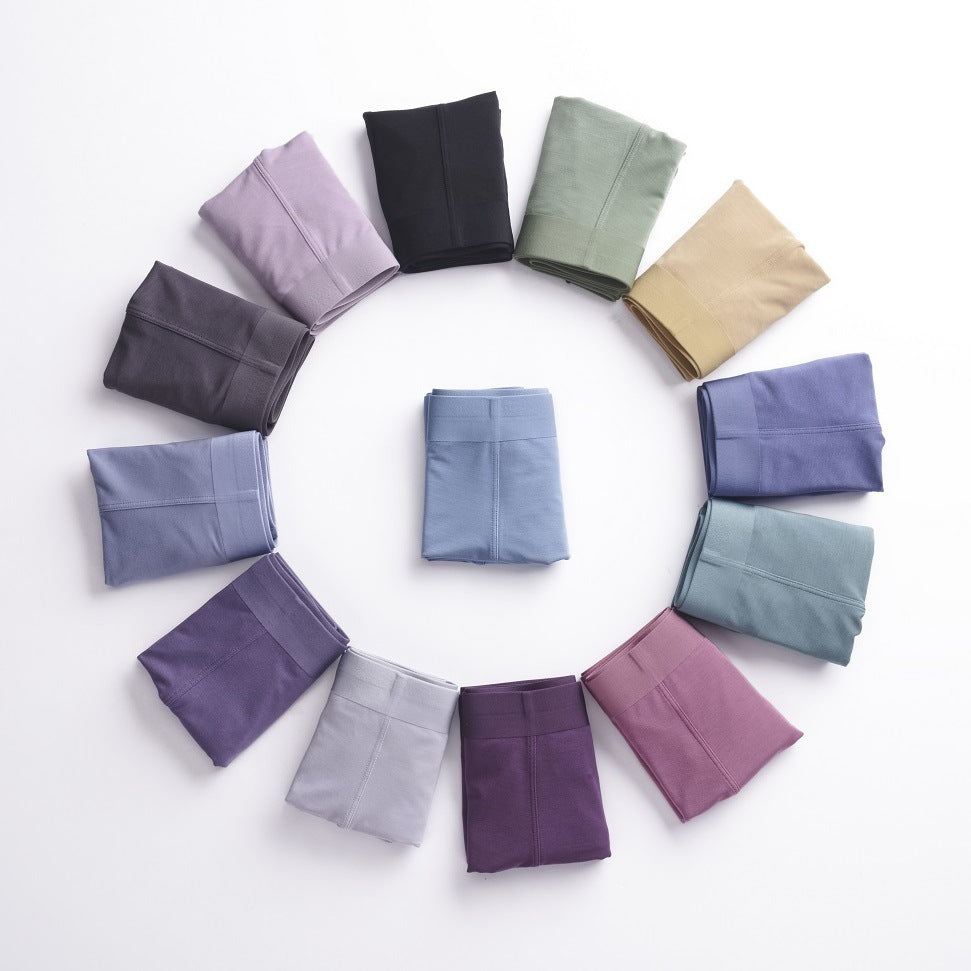 Comfy Plain Modal Boxer Briefs Cozy Underwear for Men