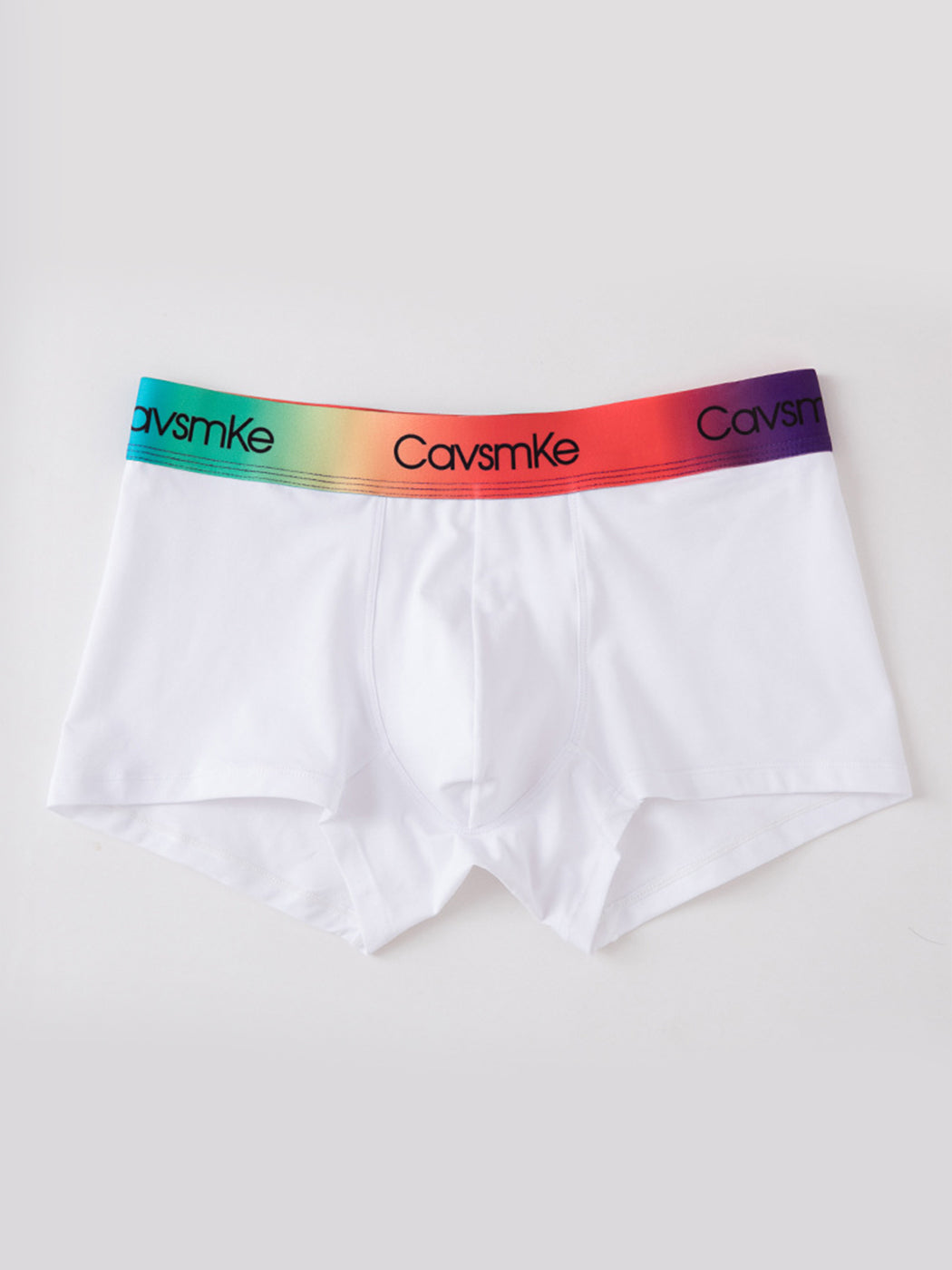 2 Pack Men's Cotton Sexy Antibacterial Rainbow Waistband Trunks
