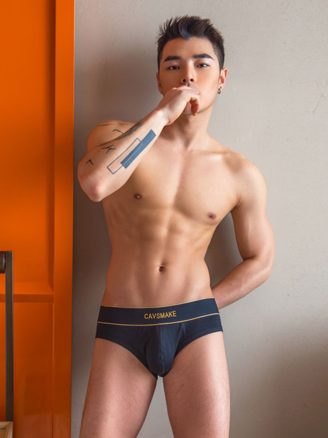 2 Pack Men's Cotton Sexy U-Convex Design Briefs & Trunks